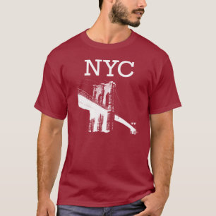 New- YorkT - Shirt tiefrot