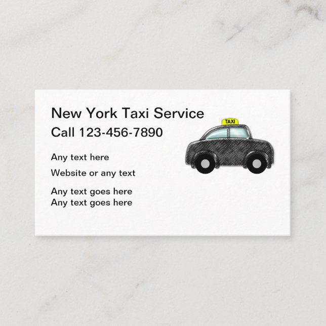 New- Yorktaxi-Service Visitenkarte (Vorderseite)