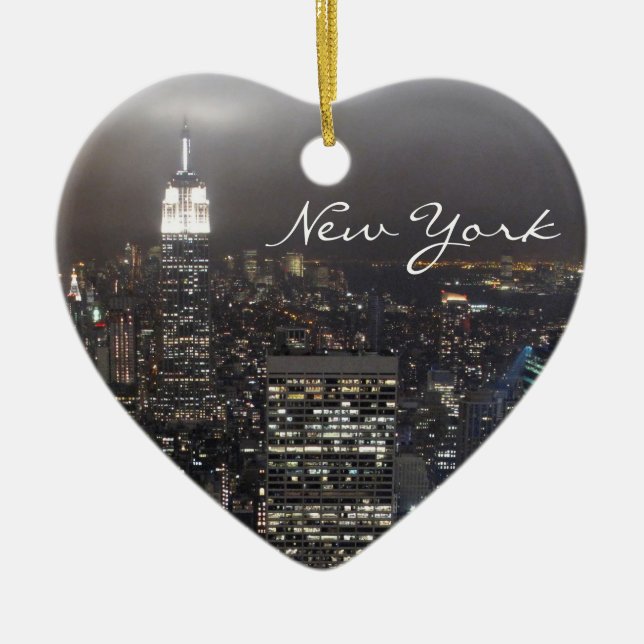 New- Yorkverzierungs-New- Yorkandenken-Dekoration Keramik Ornament (Vorne)