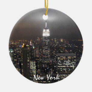 New- Yorkverzierungs-personalisierte Keramik Ornament