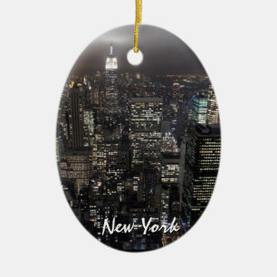 New- Yorkverzierungs-personalisierte New- Keramik Ornament