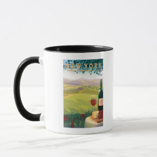 New YorkWine Country Scene Tasse