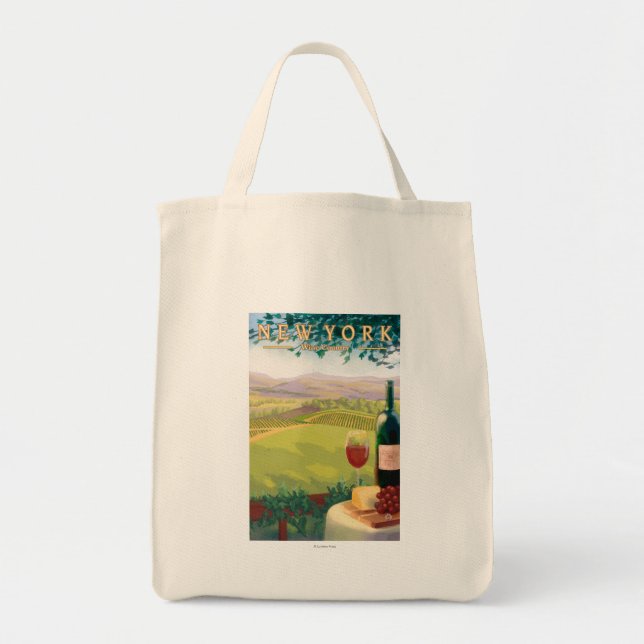 New YorkWine Country Scene Tragetasche (Vorne)