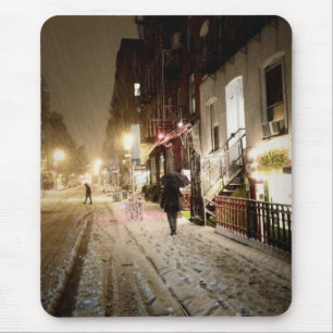 New- Yorkwinter - Schnee auf der unteren Ostseite Mousepad
