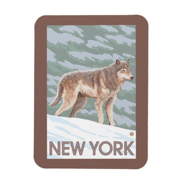 New YorkWolf Scene Magnet (Vertikal)