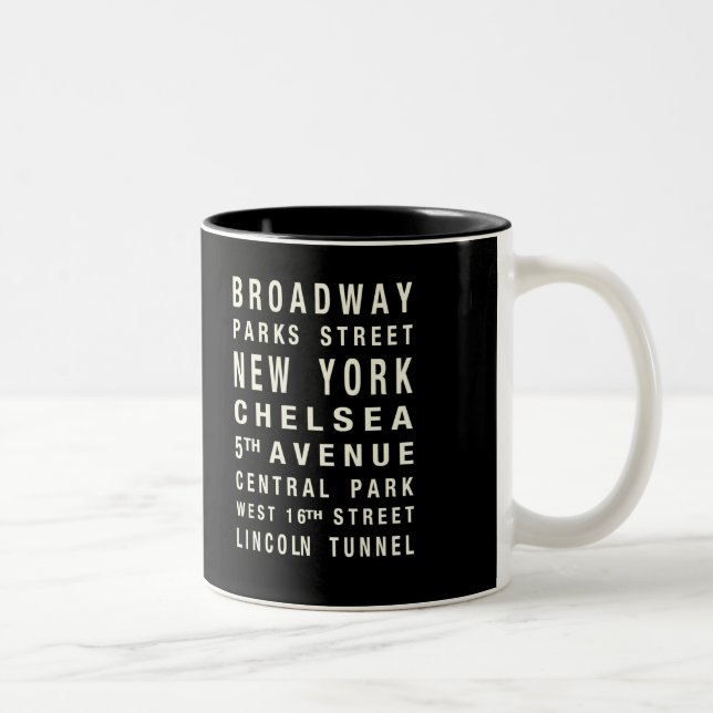 NEW- YORKzug-TASSE Zweifarbige Tasse (Rechts)