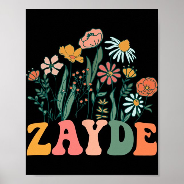 New Zayde Wildflower First Birthday &amp; Baby Sho Poster (Vorne)
