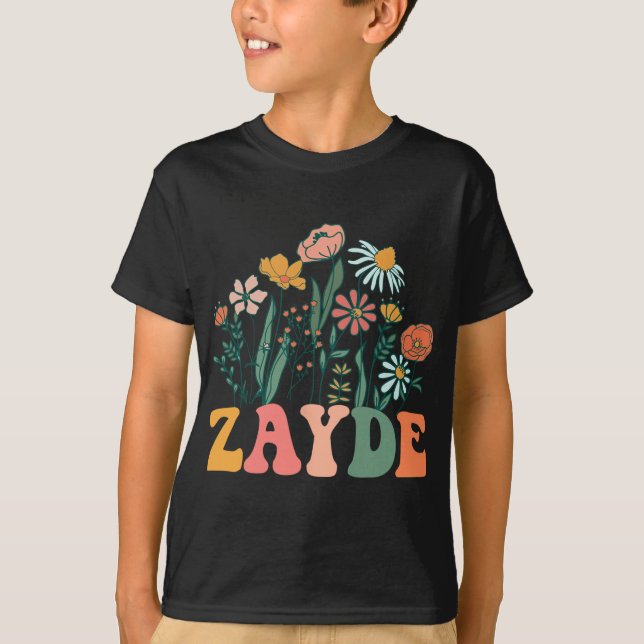 New Zayde Wildflower First Birthday &amp; Baby Sho T-Shirt (Vorderseite)
