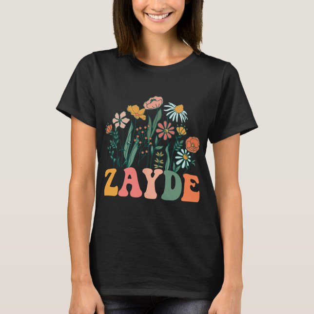 New Zayde Wildflower First Birthday &amp; Baby Sho T-Shirt (Vorderseite)