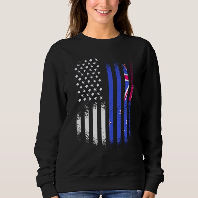New Zealand American Patriot Grown Country USA Fla Sweatshirt (Vorderseite)