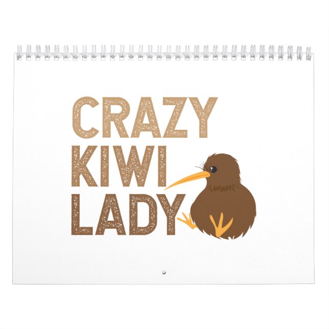 New Zealand Crazy Kiwi Lady Funny Geschenk Idee Kalender (Titelbild)