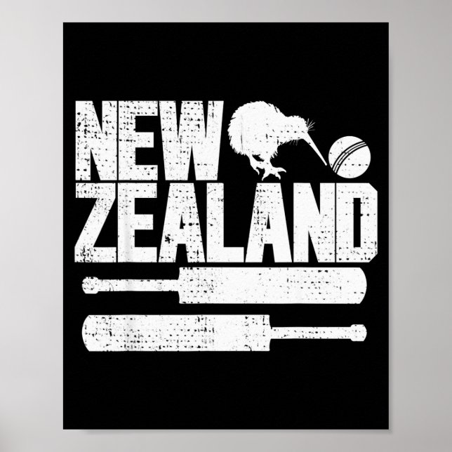New Zealand Cricket (mr Kiwi And Mr Ball)  Poster (Vorne)