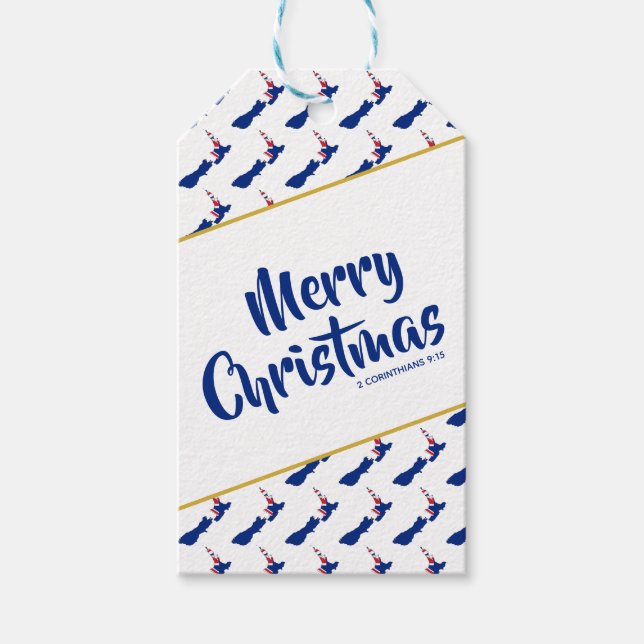 NEW ZEALAND Custom Frohe Weihnachtsbibel-Schrift Geschenkanhänger (Vorderseite)