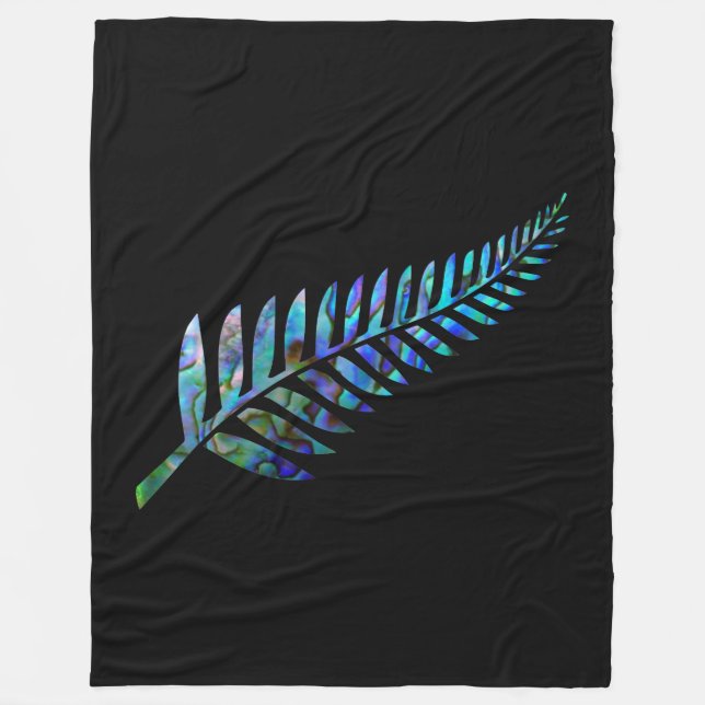 NEW ZEALAND FERN EINFACHE PAUA FLEECEDECKE (Vorderseite)