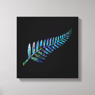 NEW ZEALAND FERN EINFACHE PAUA LEINWANDDRUCK