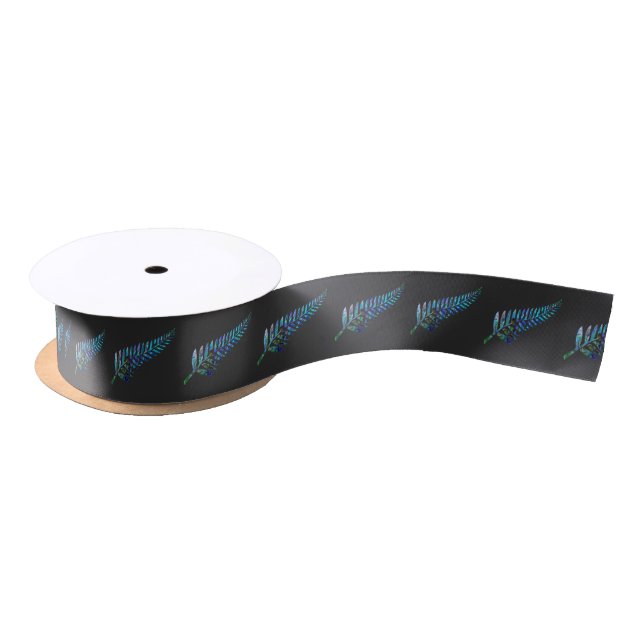 NEW ZEALAND FERN EINFACHE PAUA SATINBAND (Spule)