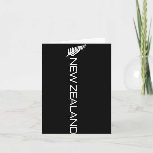 New Zealand Fern Flag Athletic Srts Vertical Style Karte (Vorderseite)