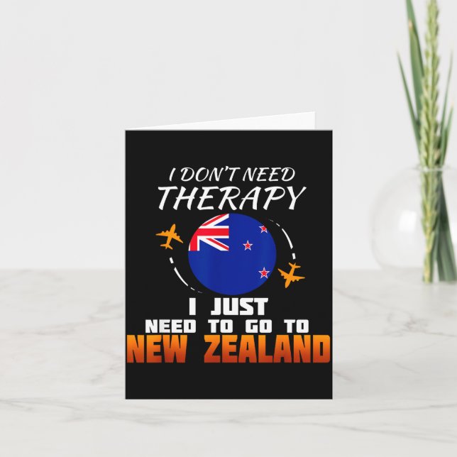 New Zealand Flag I Vacation I Funny New Zealand  Karte (Vorderseite)