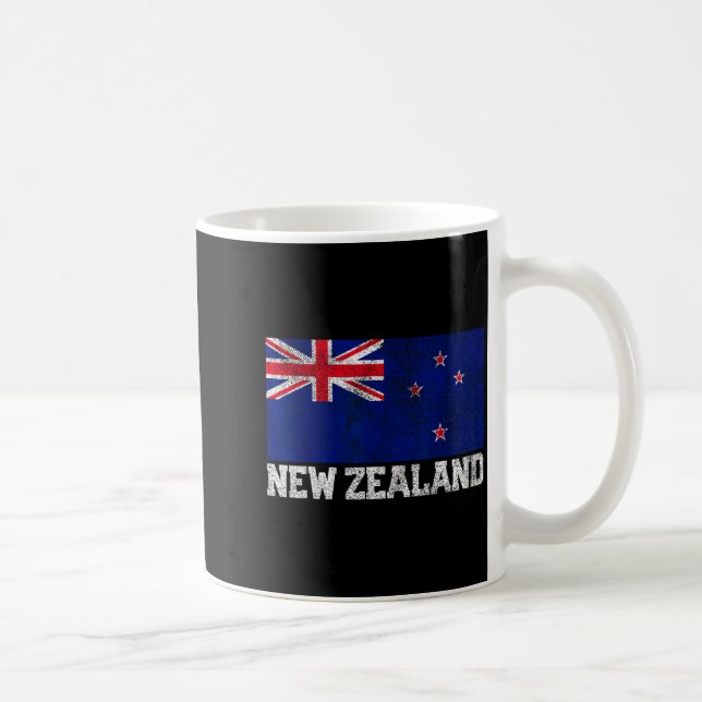 New Zealand Flag National Pride Roots Country Fami Kaffeetasse (Rechts)