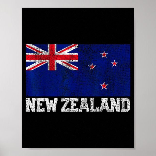 New Zealand Flag National Pride Roots Country Fami Poster (Vorne)
