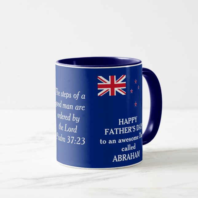 NEW ZEALAND Happy Vatertag PHANTASTISCHER VATER Fo Tasse (VorderseiteRechts)