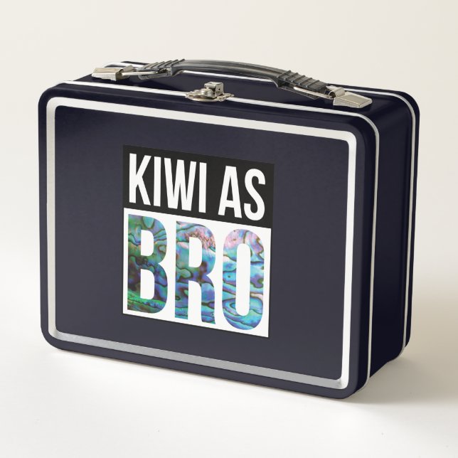 NEW ZEALAND KIWI ALS BRO PAUA METALL BROTDOSE (Vorderseite)