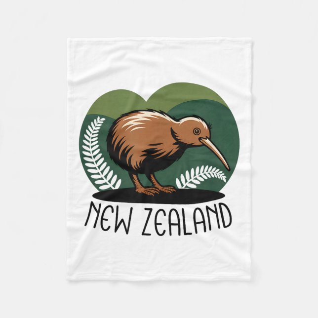 New Zealand Kiwi Bird  Fleecedecke (Vorderseite)