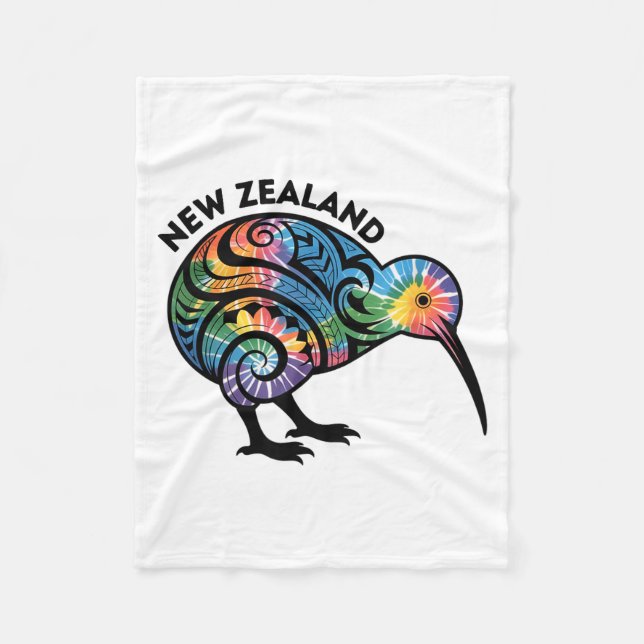 New Zealand Kiwi Bird  Fleecedecke (Vorderseite)