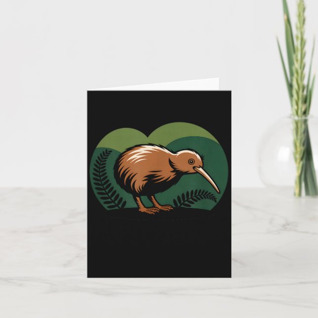 New Zealand Kiwi Bird  Karte (Vorderseite)