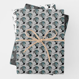 NEW ZEALAND KIWI BIRD PAUA MUSCHEL FERN KORU NEUTR GESCHENKPAPIER SET