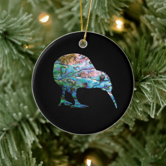 NEW ZEALAND KIWI EINFACH PAUA KERAMIK ORNAMENT (Baum)