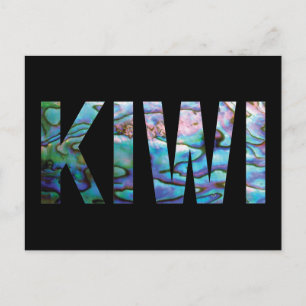 NEW ZEALAND KIWI EINFACH PAUA POSTKARTE