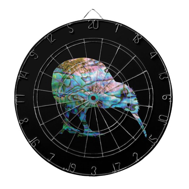 NEW ZEALAND KIWI PAUA DARTBOARD DARTSCHEIBE (vorne)