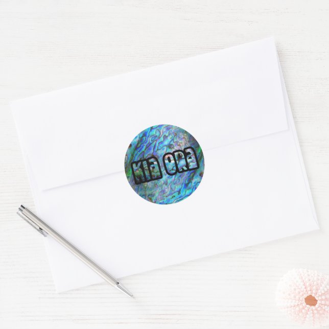 NEW ZEALAND KIWI PAUA ROUND STICKER (Umschlag)