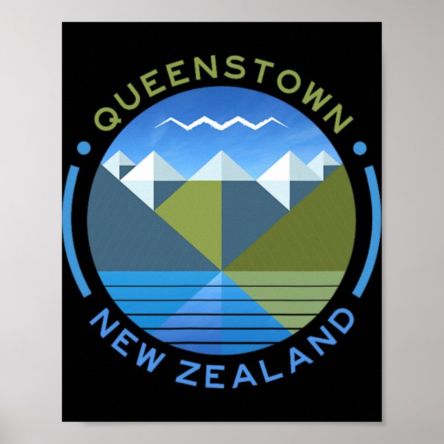 New Zealand Kiwi Queenstown  Poster (Vorne)