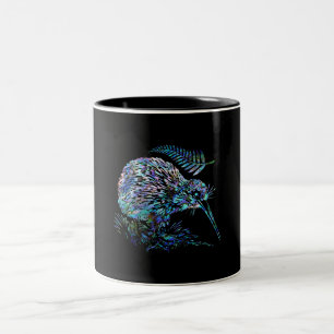 NEW ZEALAND KIWI UND FERN PAUA ZWEIFARBIGE TASSE