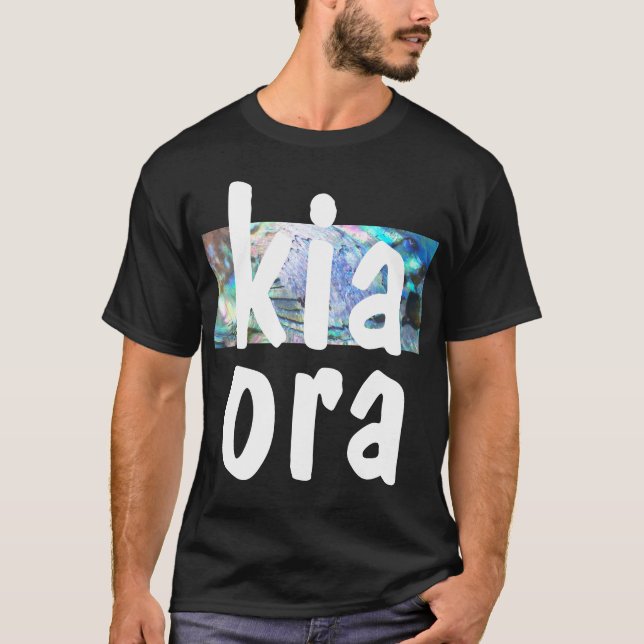 NEW ZEALAND KIWIANA PAUA KIA ORA MAORI NZ KIWI T-Shirt (Vorderseite)