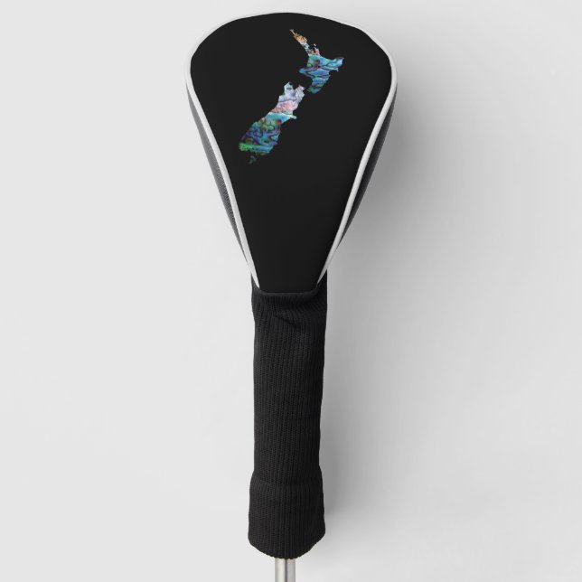 NEW ZEALAND MAP PAUA GOLF HEADCOVER (Vorderseite)