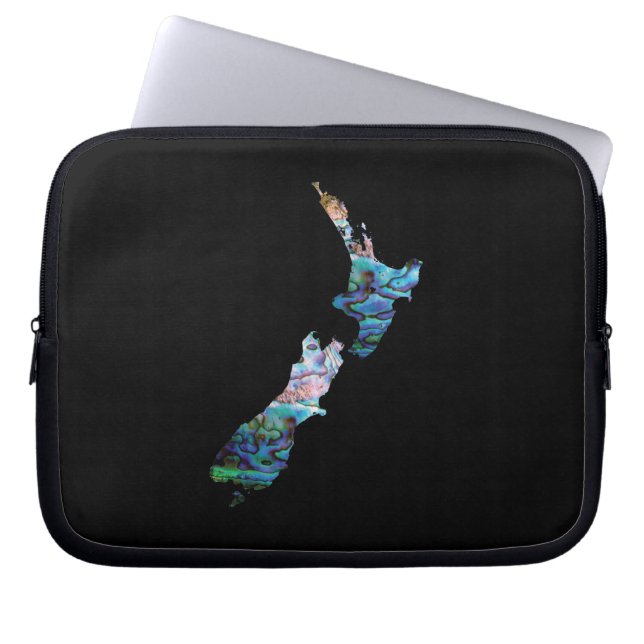 NEW ZEALAND MAP PAUA LAPTOPSCHUTZHÜLLE (Vorderseite)