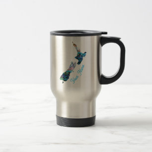 NEW ZEALAND MAP PAUA REISEBECHER