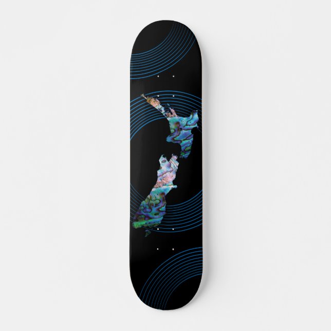 NEW ZEALAND MAP PAUA SKATEBOARD (Vorne)