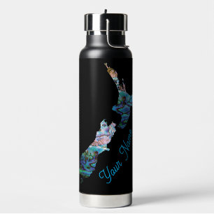 NEW ZEALAND MAP PAUA TRINKFLASCHE