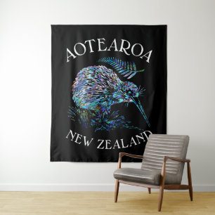 NEW ZEALAND MAP PAUA WANDTEPPICH