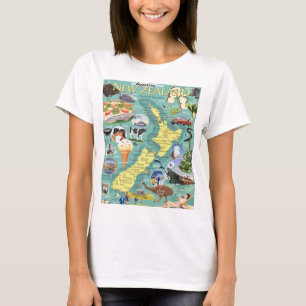 New Zealand Map T - Shirt