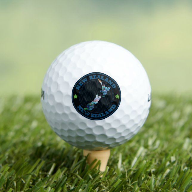 NEW ZEALAND PAUA GOLF BALLS GOLFBALL (Insitu T-Shirt)