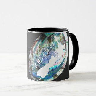 NEW ZEALAND PAUA MUSCHEL KIA ORA CUSTOM NZ KIWI TASSE