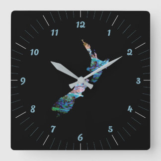 NEW ZEALAND PAUA QUADRATISCHE WANDUHR