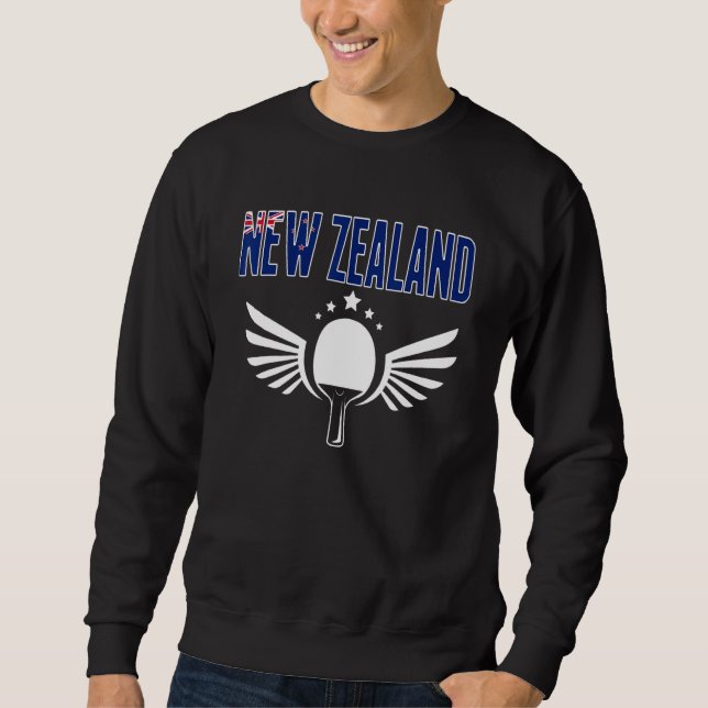 New Zealand Ping Pong   Kiwi Table Tennis Supporte Sweatshirt (Vorderseite)