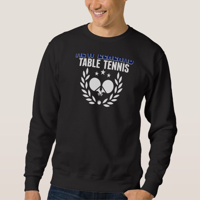 New Zealand Ping Pong   Kiwi Table Tennis Supporte Sweatshirt (Vorderseite)