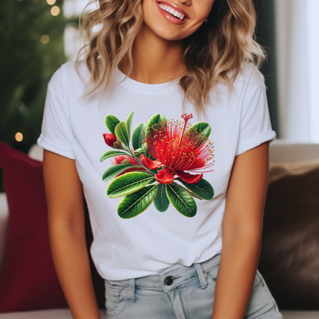 New Zealand Pohutukawa Tree Flower T-Shirt (Von Creator hochgeladen)